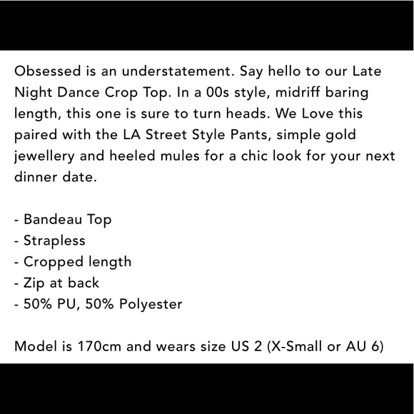 Peppermayo / Late Night Dance Crop Top Jade Green Size 2 - Picture 5 of 5